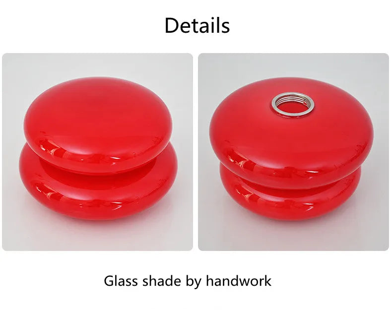 Glass table lamp with trichromatic dimming