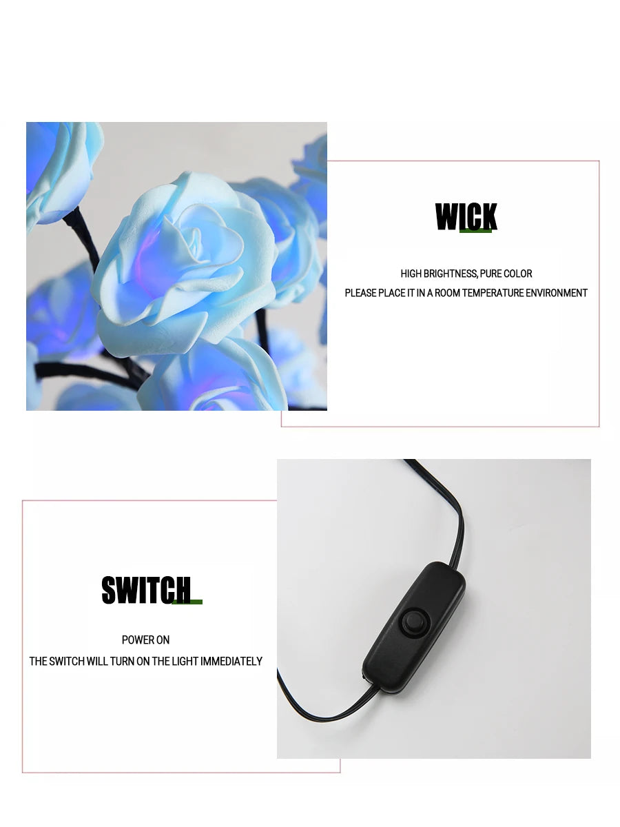 24 LED Rose Tree Lights