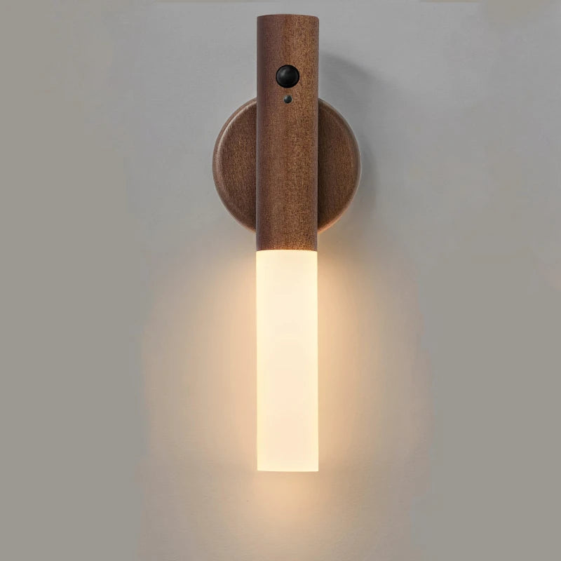 Portable rechargeable magnetic wall lamp with motion sensor