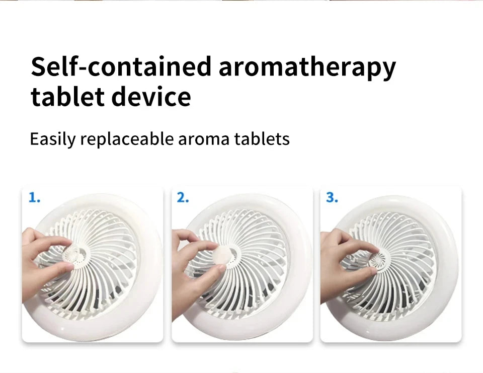Modern 2 in1- 30W LED Fan Light with Remote‑Control.
