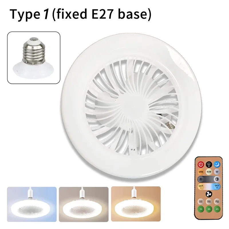 Modern 2 in1- 30W LED Fan Light with Remote‑Control.