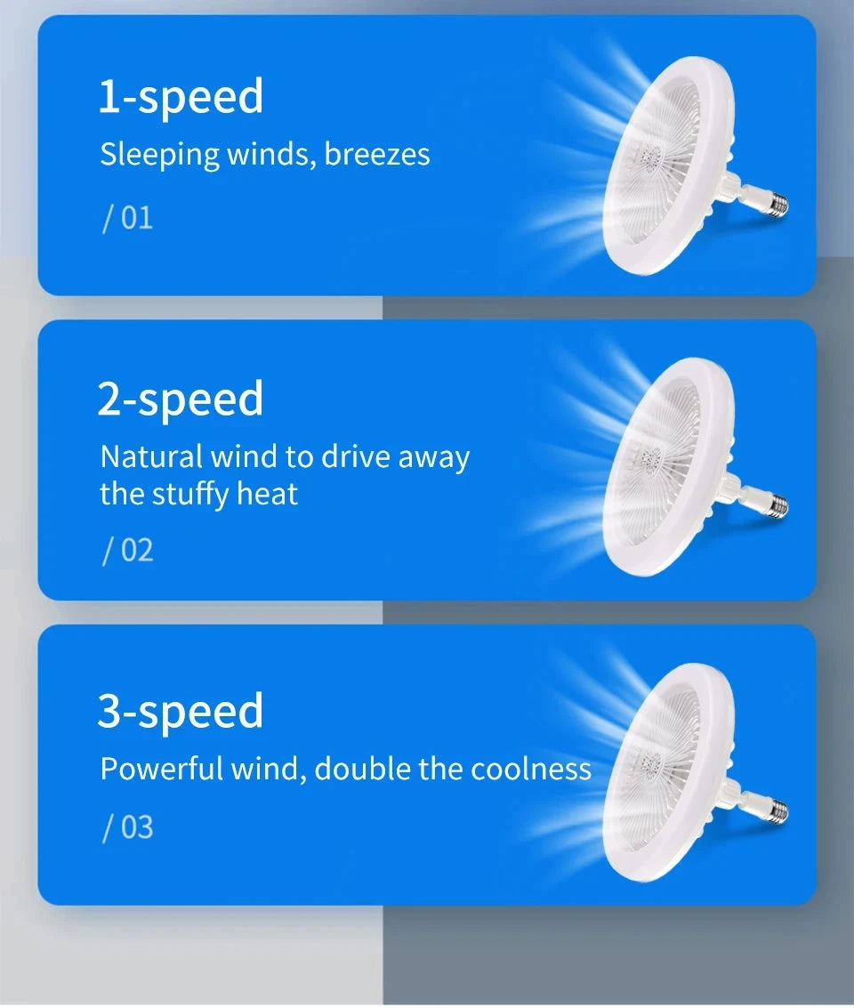 Modern 2 in1- 30W LED Fan Light with Remote‑Control.
