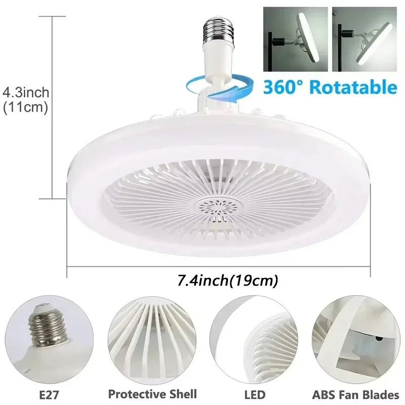 Modern 2 in1- 30W LED Fan Light with Remote‑Control.