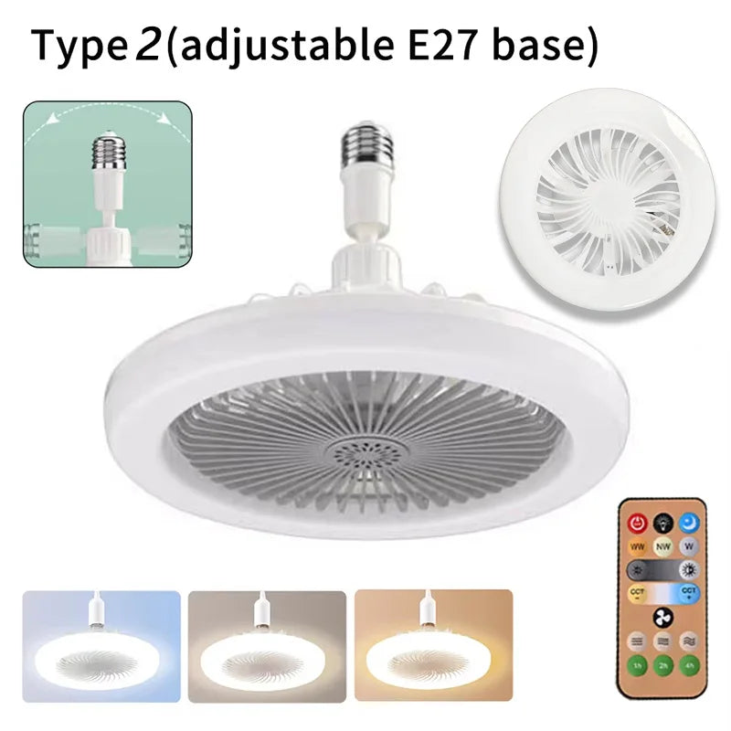Modern 2 in1- 30W LED Fan Light with Remote‑Control.