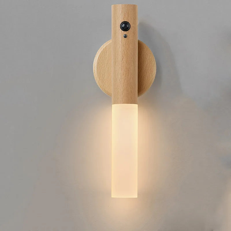 Portable rechargeable magnetic wall lamp with motion sensor
